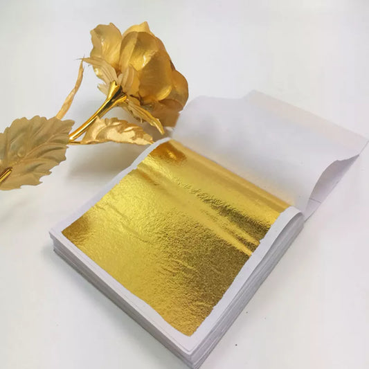 Folhas de imitação de ouro e prata
