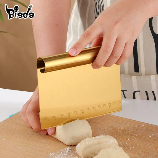 Raspador de pão de aço inoxidável raspador de massa de pizza bolo espátulas ferramentas pão padeiro utensílios de cozinha cortador de pastelaria