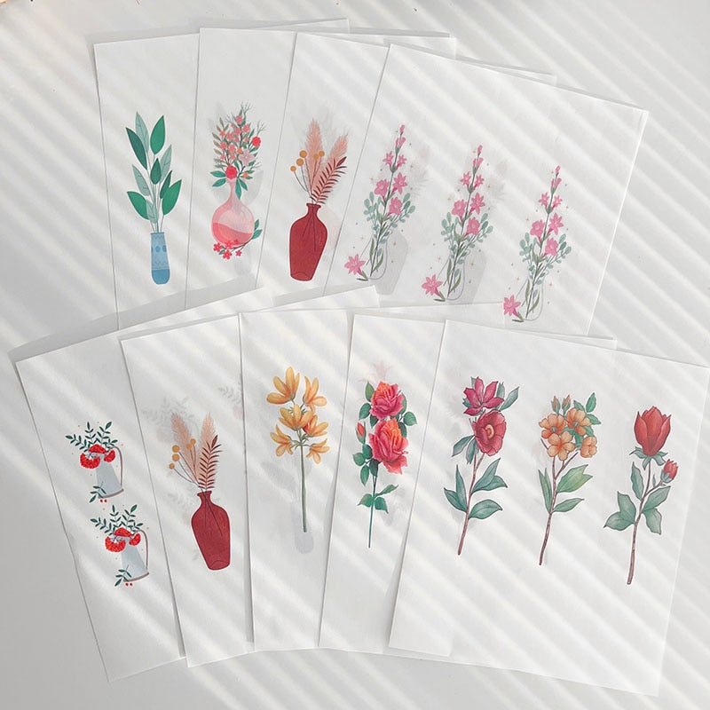 Papel de transferência floral para polymerclay e cortadores