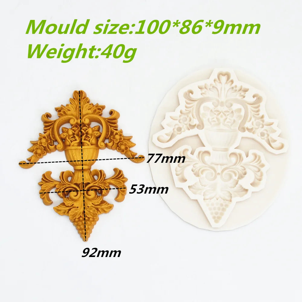 Molde de silicone arranjo floral